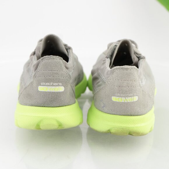 Skechers Womens Go Walk Running Shoe Size 6  Gray Neon Yellow Sneaker Trainers - Picture 5 of 12